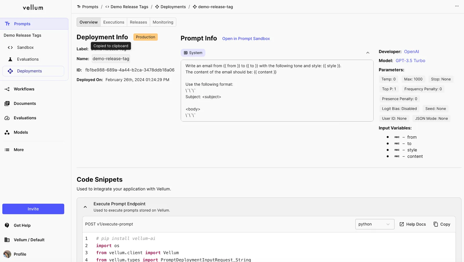 Copy Text to Clipboard