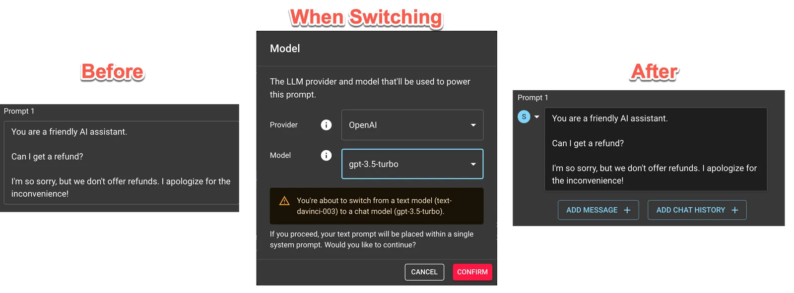 Converting from Text Models to Chat Models