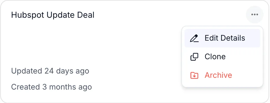 Edit Details modal showing AI-generated Workflow description