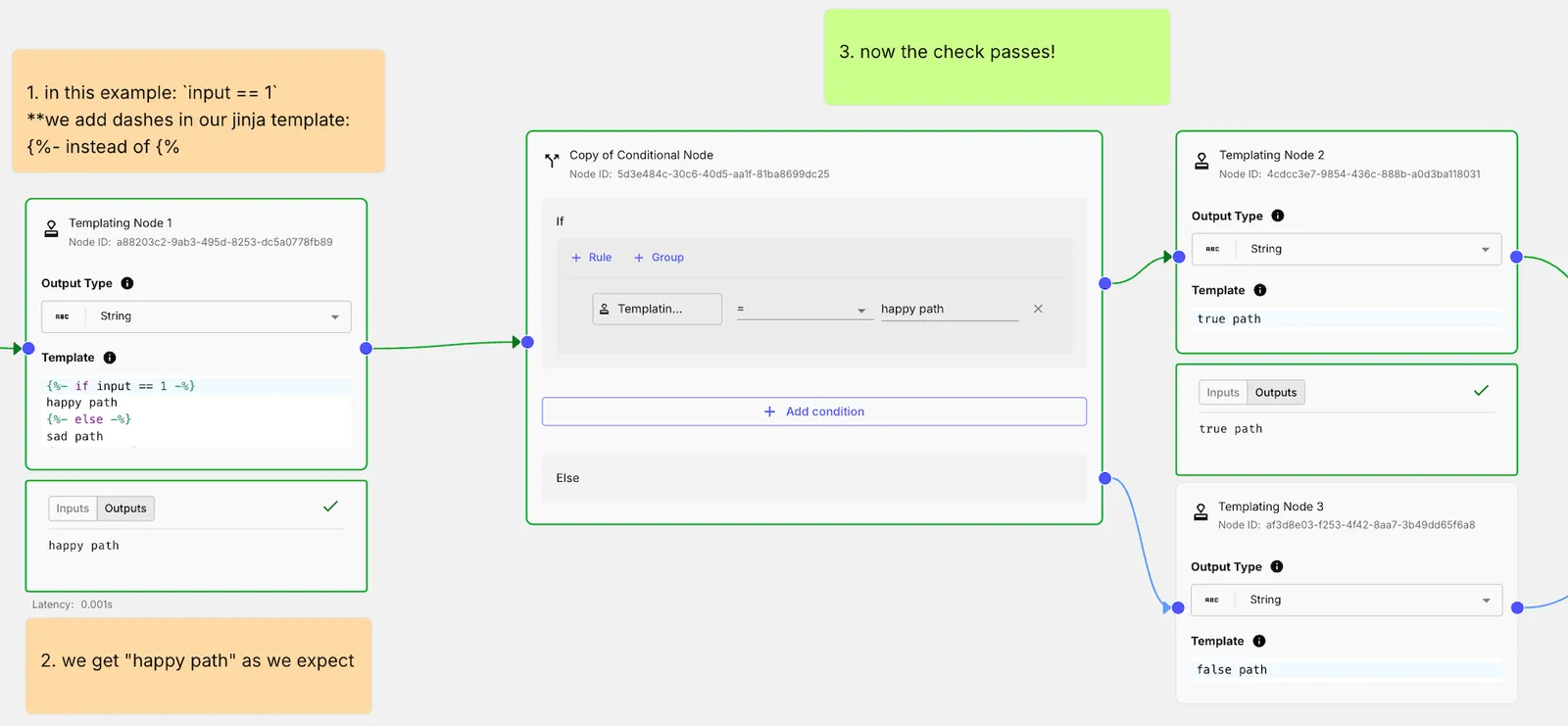 Right Way To Check Equality From Templating Nodes