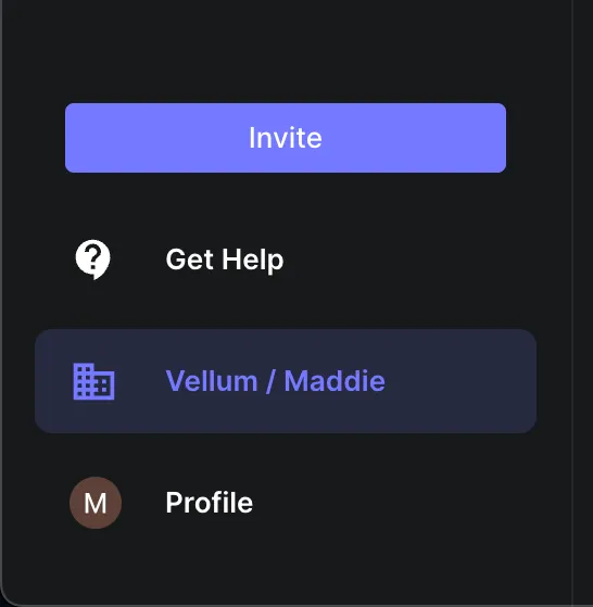 Workspace and Org Name Nav