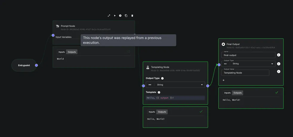 Replay From Node Execution