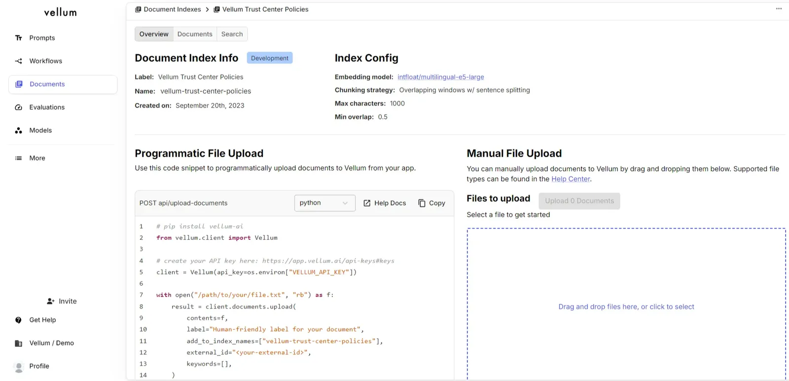 Upload Documents
