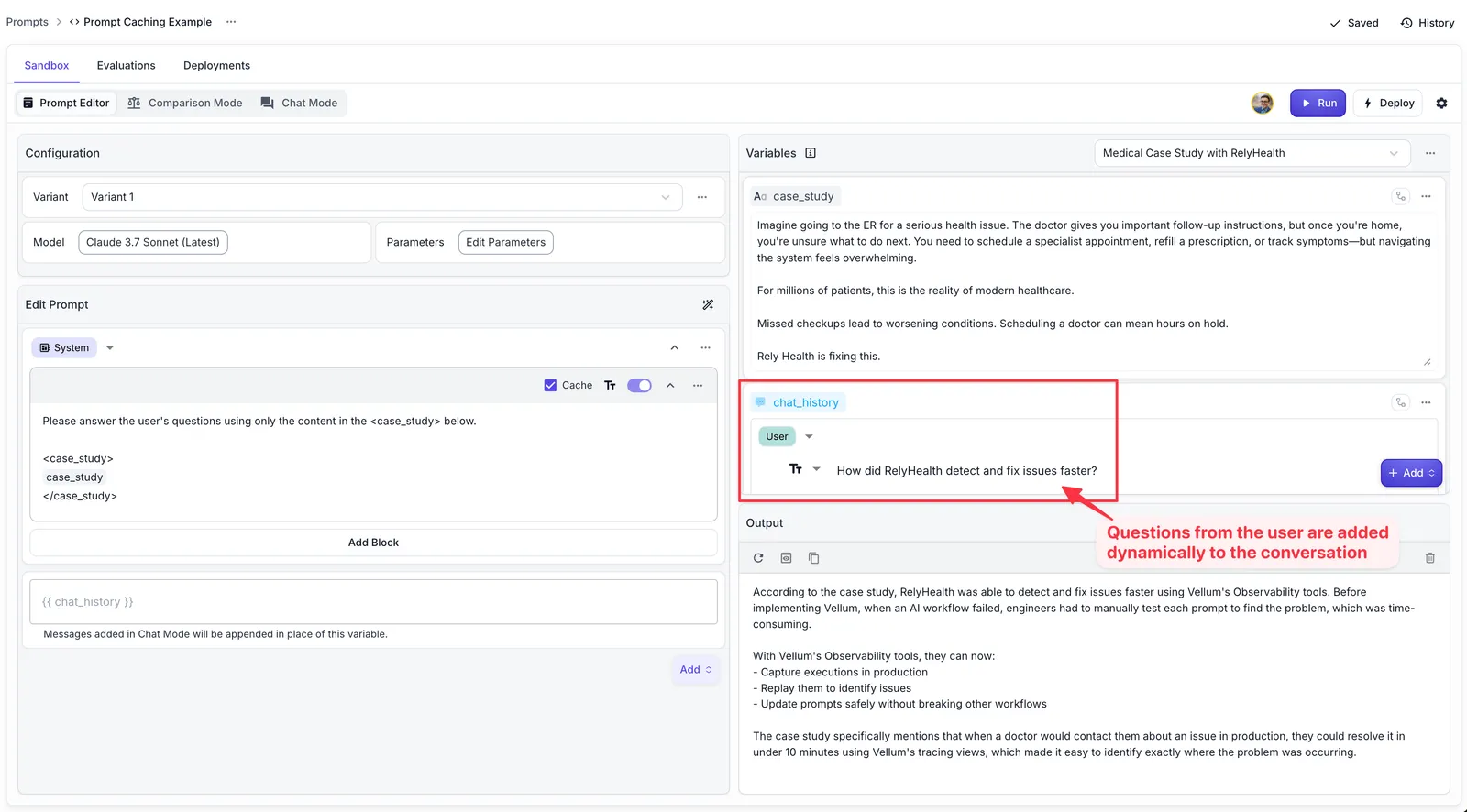 Example: Caching Document Context