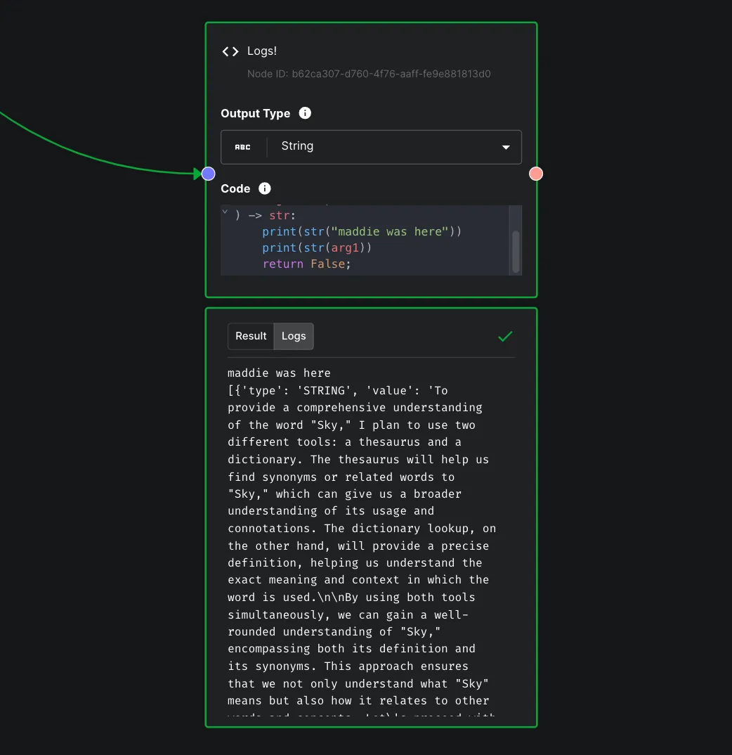 Code Logs Exec Nodes