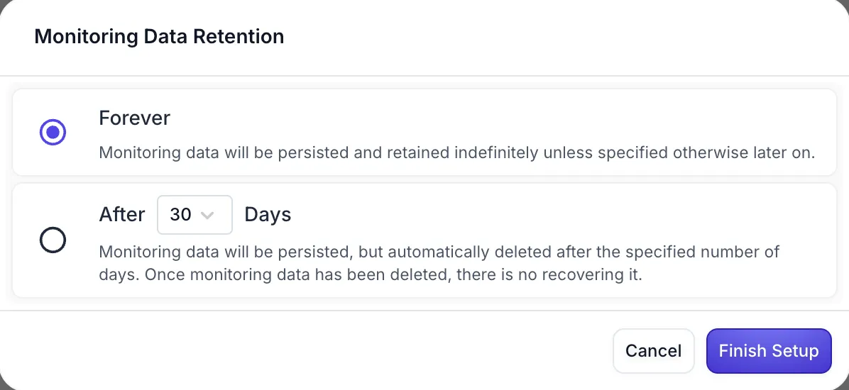 Data Retention Options