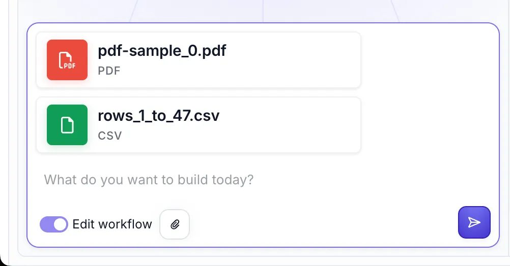 Agent Builder File Upload UI