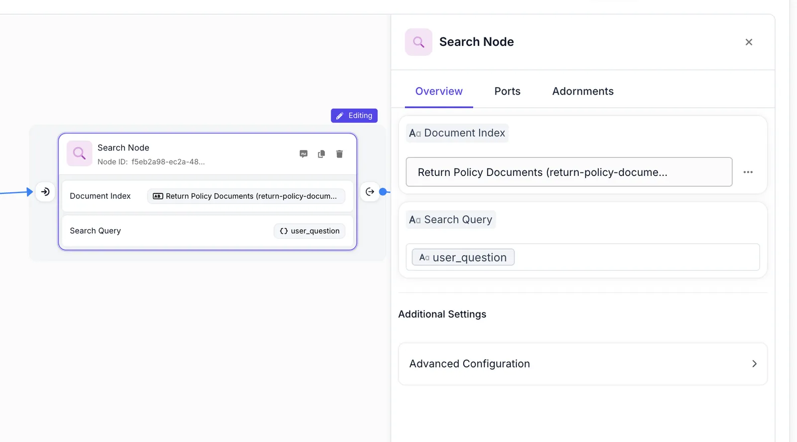 Search Node Configuration
