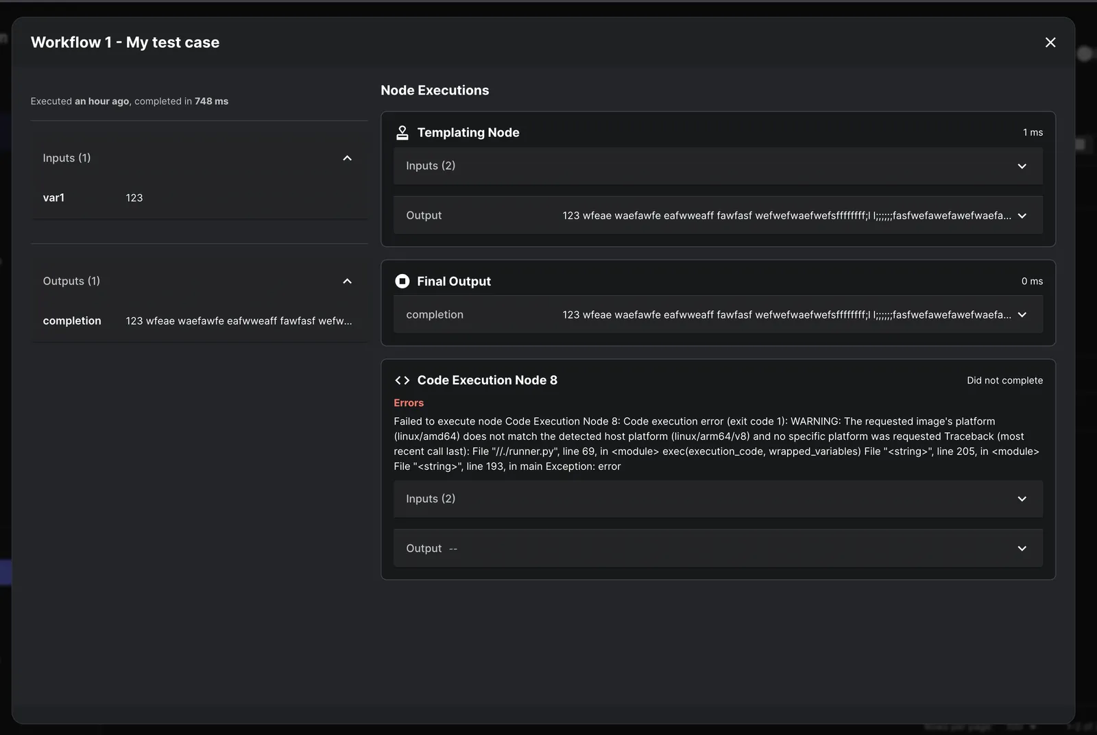 Workflow Executions1