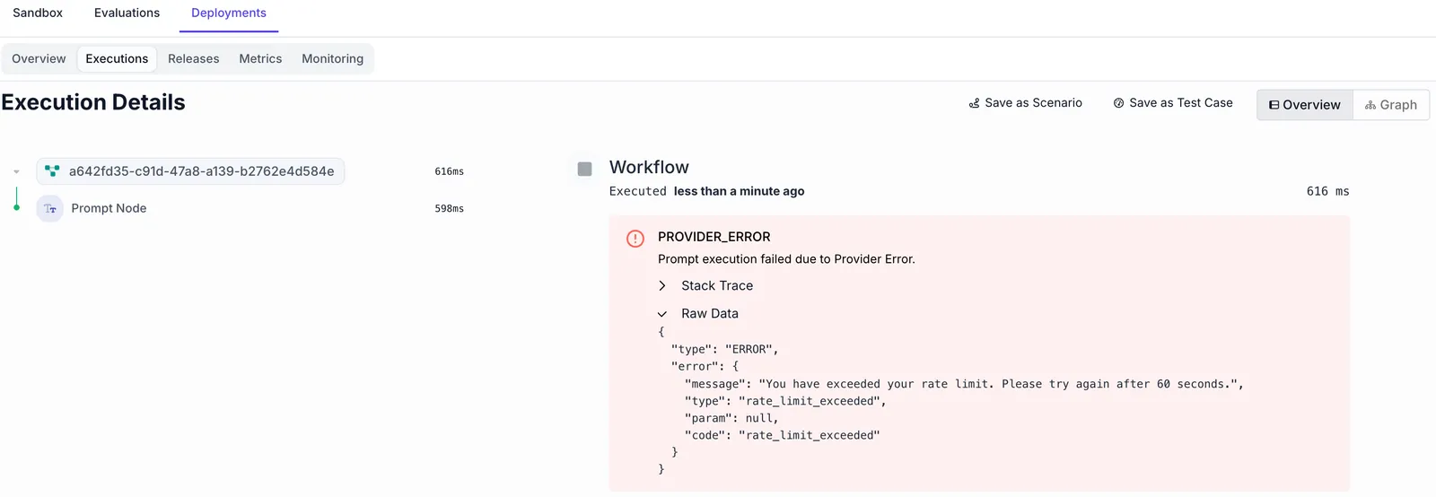 Raw Data for Provider Errors