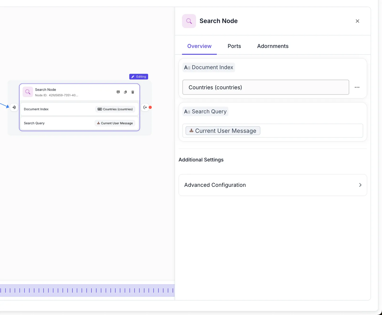 Search Node setup