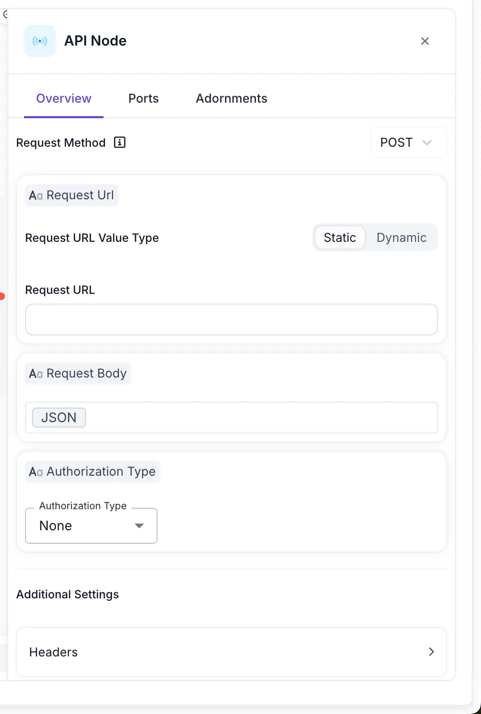 API Node Configuration