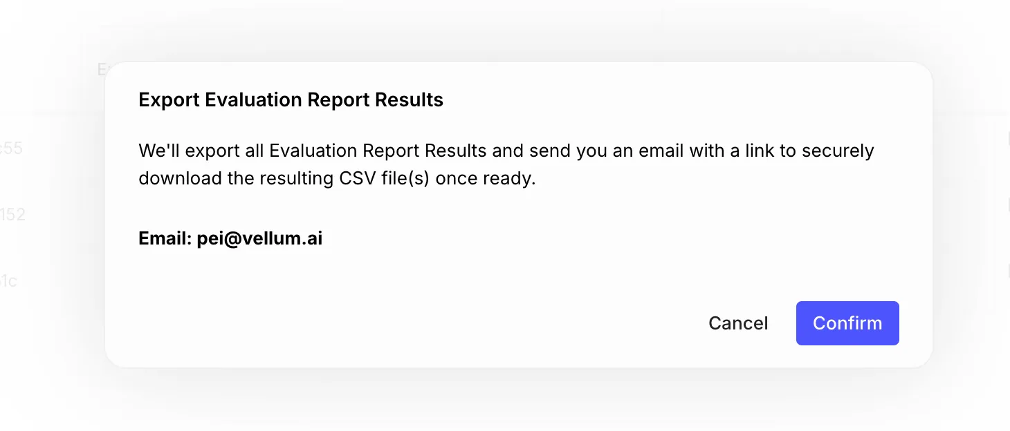Evaluation Report Export
