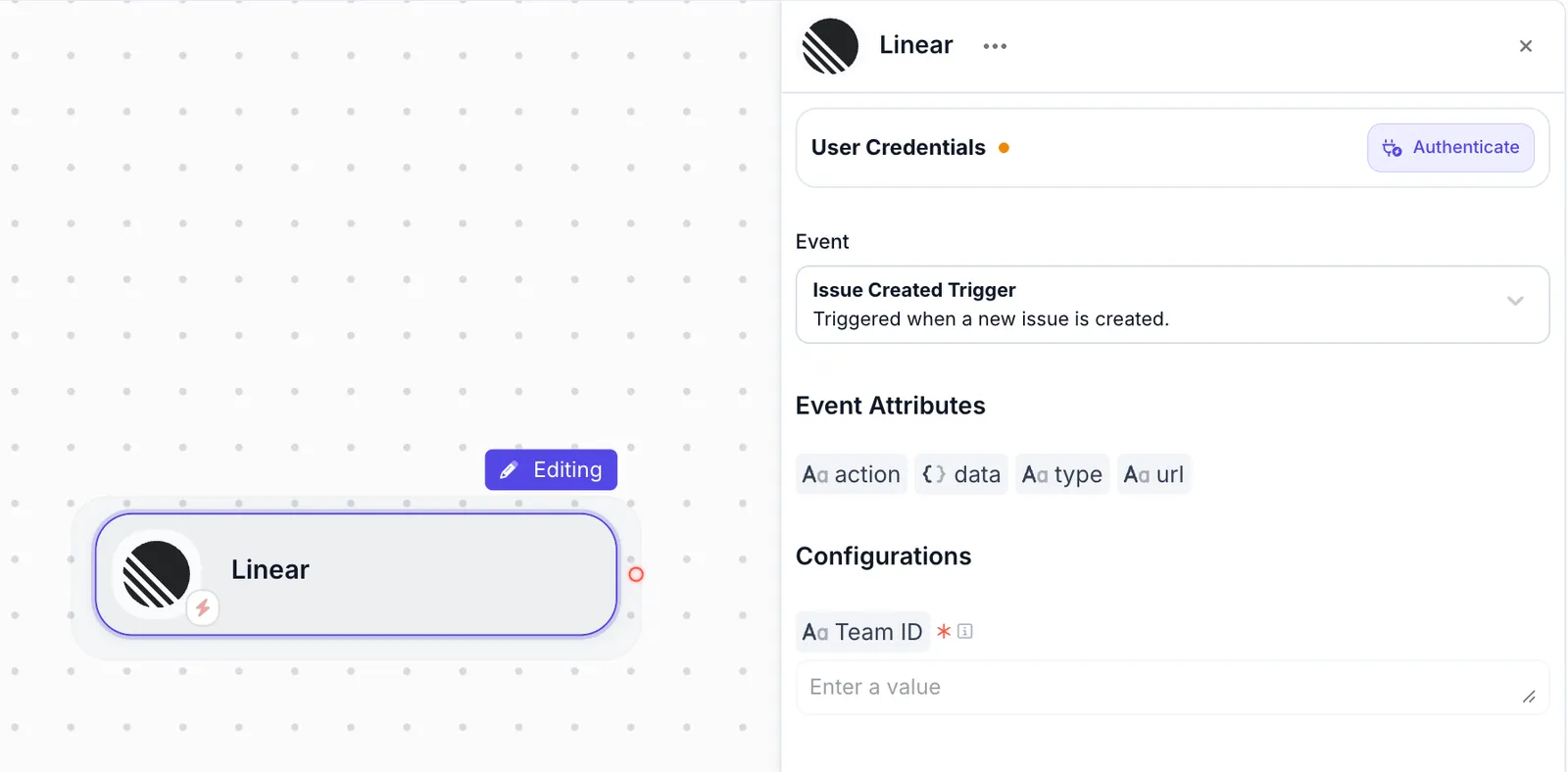Linear Integration Trigger Configuration