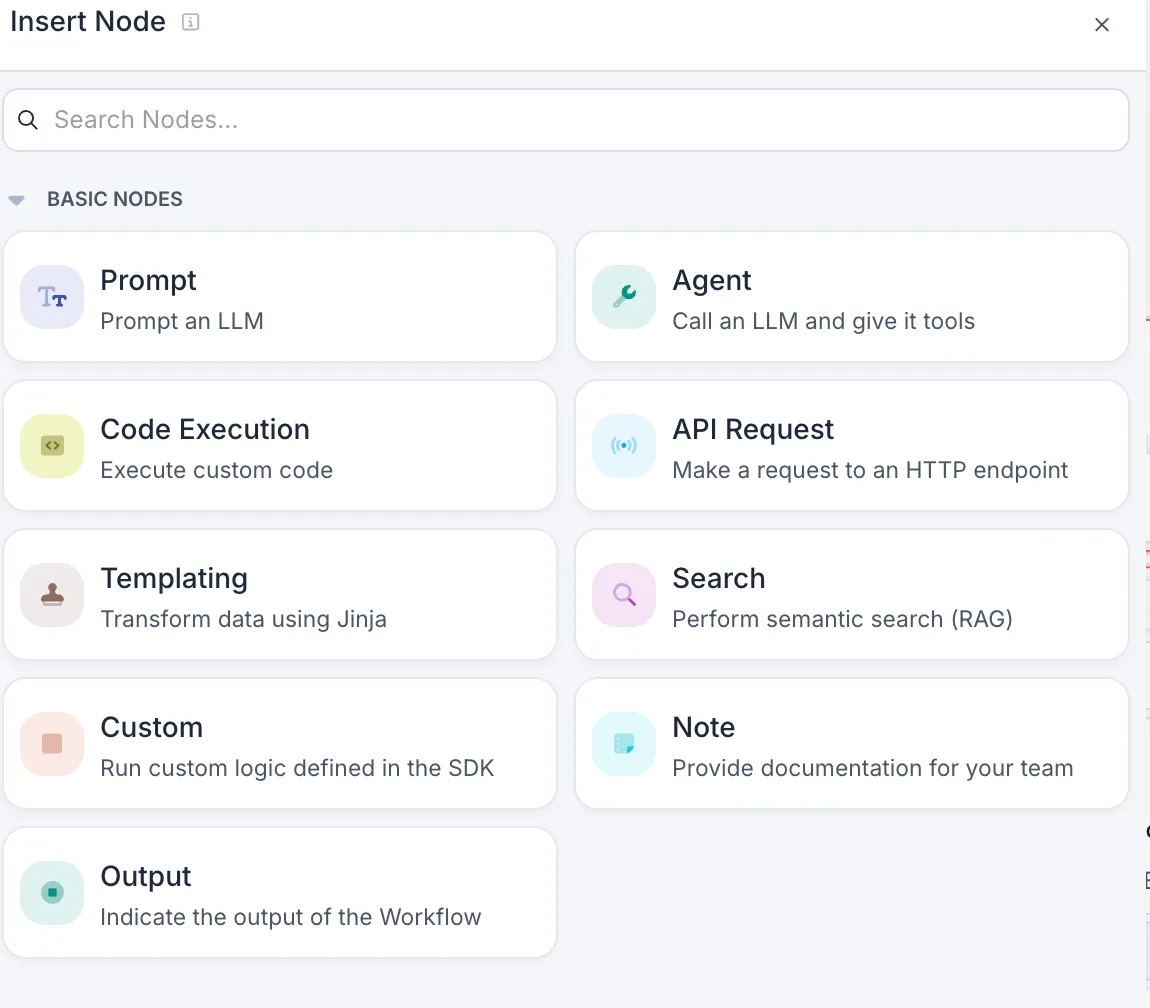 Custom Nodes in Side Panel