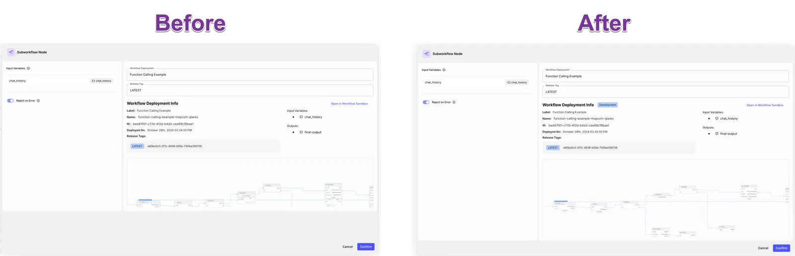 Full-Height Display of Subworkflows
