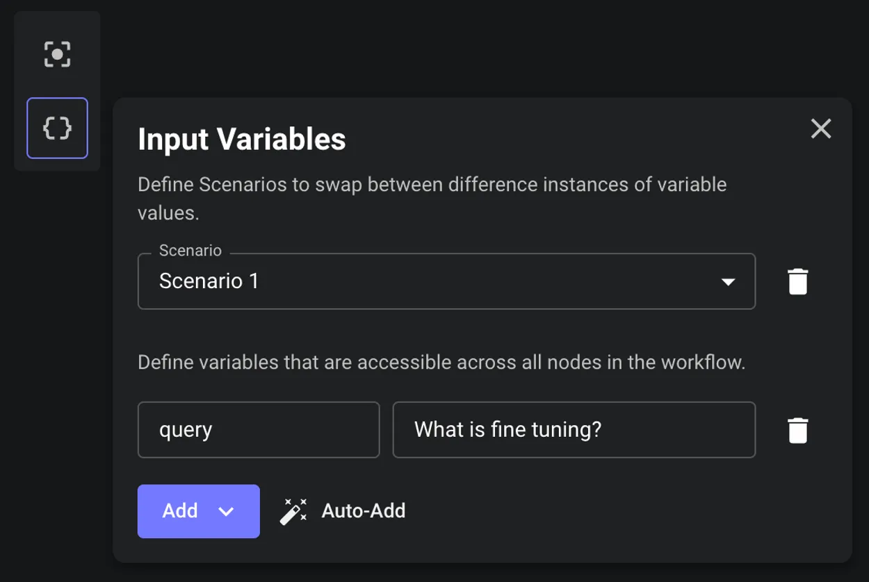 Workflow Input Variables
