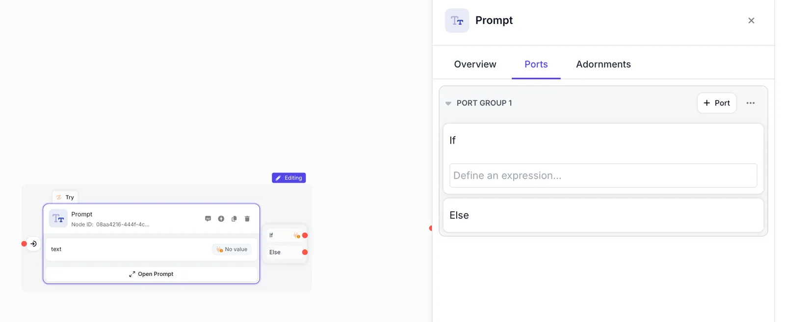 Configuring conditional routing based on error detection