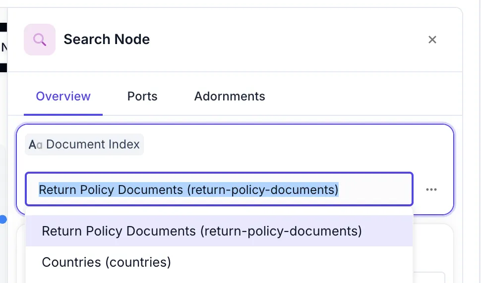 Static Document Index Selection